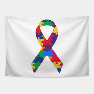 Puzzle Ribbon Autism Awareness Gift for Birthday, Mother's Day, Thanksgiving, Christmas Tapestry