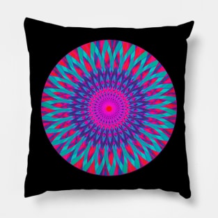 Psychedelisches Mandala, bunt und meditativ. Pillow