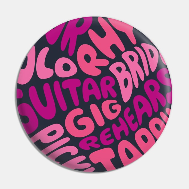 I love playing the guitar. Pink heart. Pin by I-dsgn