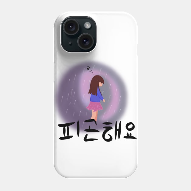 Feeling tired in Korean Phone Case by Missing.In.Art