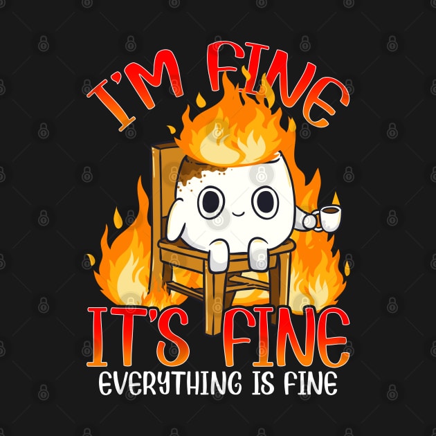 Marshmallow I'm Fine Meme Outdoor Men Kids Women Camping by KsuAnn