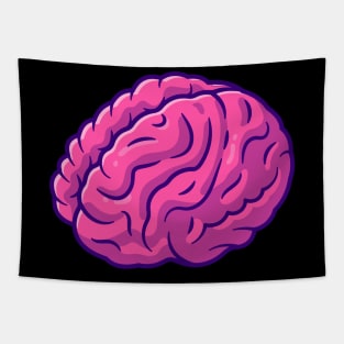 Brain Cartoon Illustration Tapestry