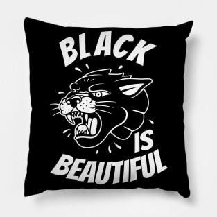 Black Is Beautiful Panther Black Cat Pillow