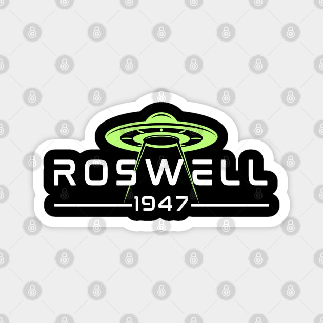 Roswell UFO 1947 - Alien Flying Saucer Crash Magnet by Paranormalshirts