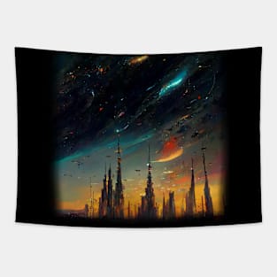 Space City Artwork Tapestry