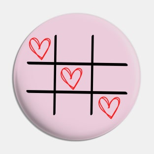 Love Hearts (Noughts and Crosses) Pin
