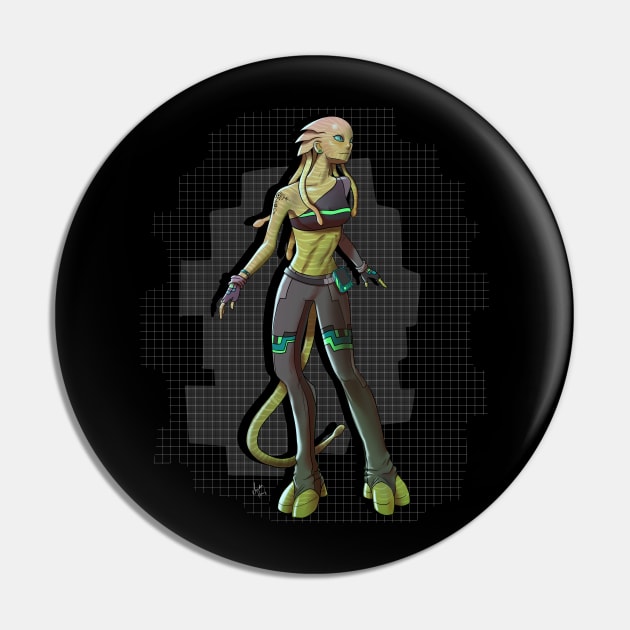 Alien Girl Pin by Perezart99