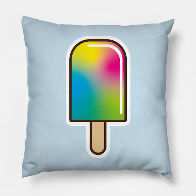 trippy psychedelic vector of a lolly Pillow by Bubsart78