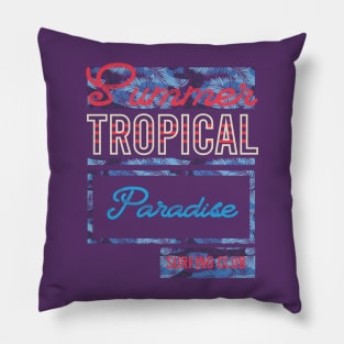 Summer Tropical Paradise Pillow