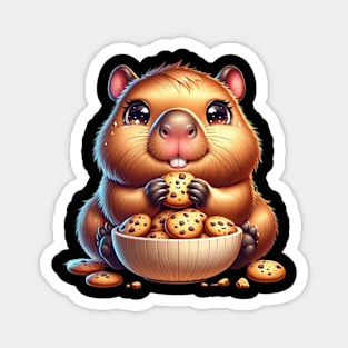 Japanese Art Pastry Foodie Cookie Lover Cute Capybara Magnet