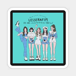 Le sserafim cute digital drawing Magnet