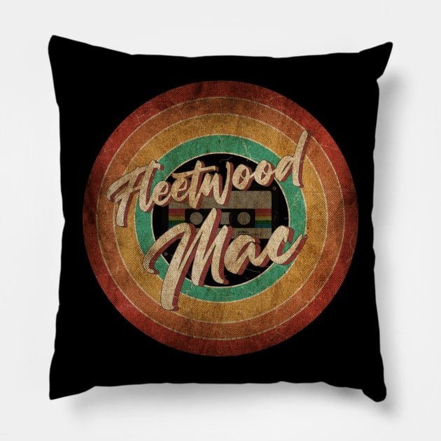 Fleetwood Mac Vintage Circle Art Pillow by antongg