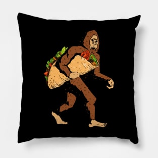 Bigfoot Carrying Taco Pillow