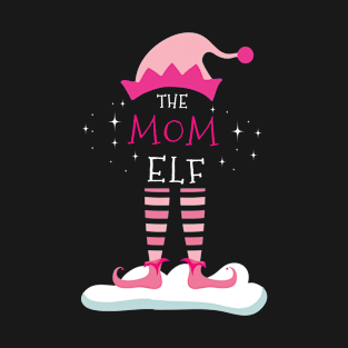 mom elf family matching christmas T-Shirt