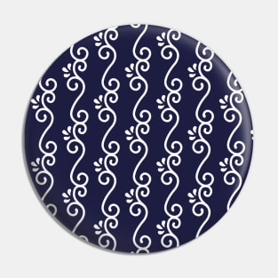 Beautiful blue and white curves pattern Pin