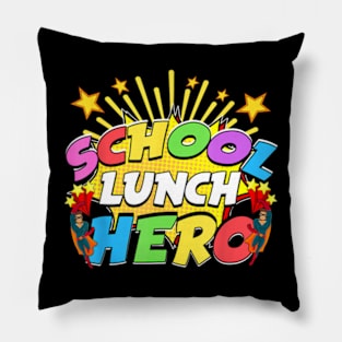 Lunch Hero Squad A Food Hearts School Lunch Hero Pillow