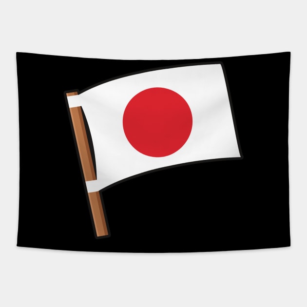 Japan White FLAG Tapestry by Fredonfire