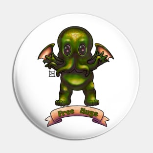 Cthulhu Free Hugs - Cute Cartoon Art Pin