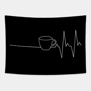 Electrocardiogram Coffee Tapestry