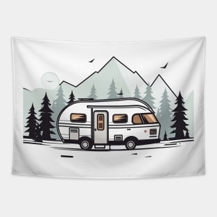 minimalist Vanlife Tapestry