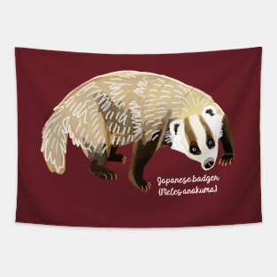 Anakuma the Japanese Badger Tapestry