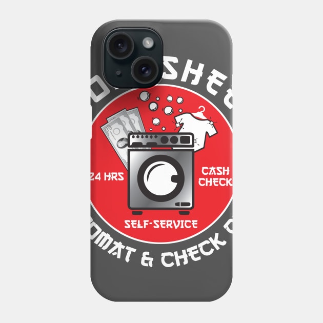 Hori Sheet Laundromat & Check Cashing Phone Case by Alema Art