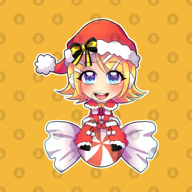 VOCALOID Kagamine Rin Chibi Christmas version by Nadi-chan16