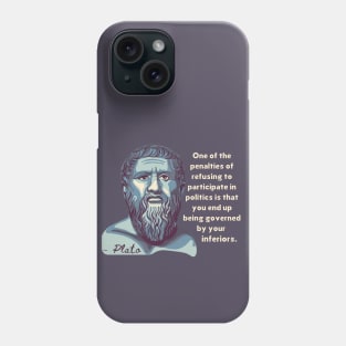 Plato Portrait and Quote Phone Case