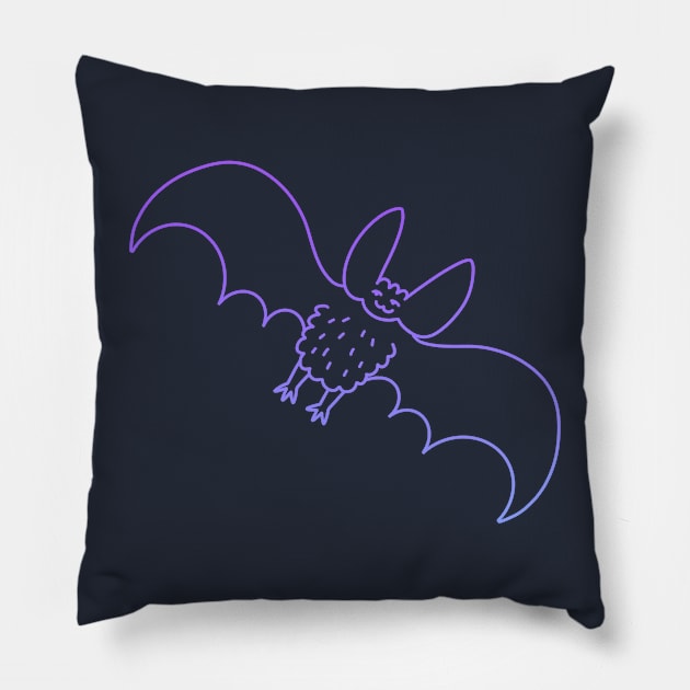 Cute bat Pillow by yambuto