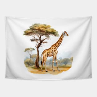 Watercolor Giraffe Tapestry