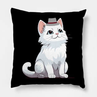 Cute cat lady Pillow