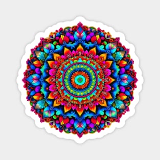 [AI-Art] Gorgeous, Colourful Zen Mandala Magnet