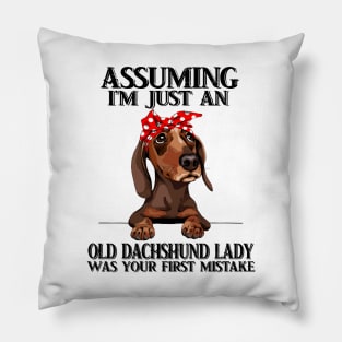 Assuming Im just an old Dachshund lady was your fist mistake Pillow