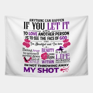 Broadway Motivational Quotes Tapestry