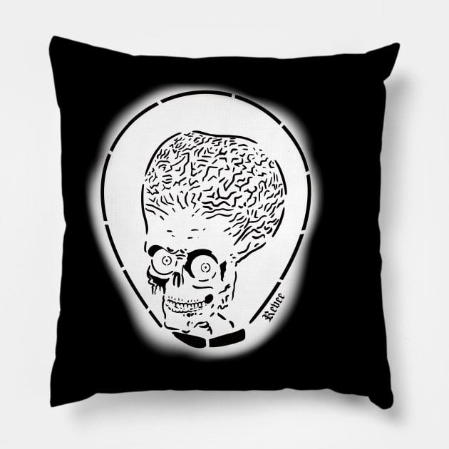 Mars Attacks Pillow by RevArt