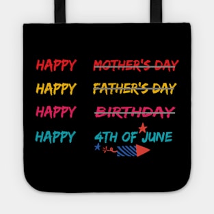 funny Vintage 4th Of July Design Fireworks Independance National Day Humor Tote