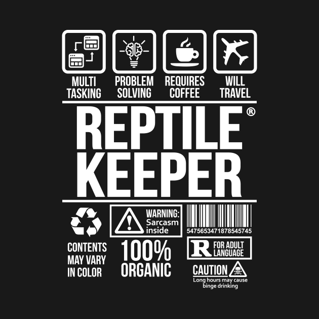Reptile Keeper T-shirt | Job Profession | #DW by DynamiteWear