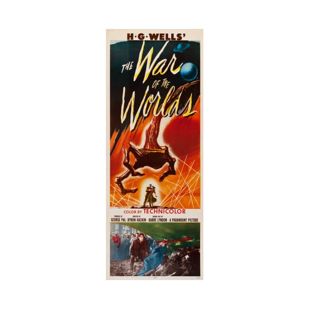 THE WAR OF THE WORLDS H.G Wells Science Fiction Vintage Movie by vintageposters