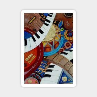 Musical Instrument Collage Magnet