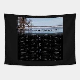 Jetty of Geese • 2024 Year-at-a-glance Calendar Tapestry