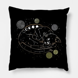 Galaxy Kitty Cat Pillow