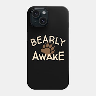 Funny Bearly Awake Bear Paw Design Phone Case