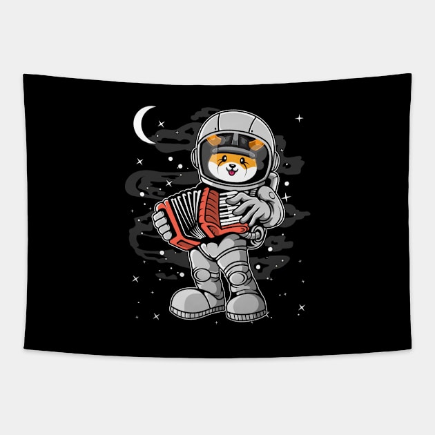 Astronaut Accordion Floki Inu Coin To The Moon Floki Army Crypto Token Cryptocurrency Blockchain Wallet Birthday Gift For Men Women Kids Tapestry by Thingking About