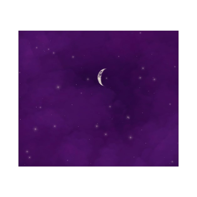 Violet, sparkly night sky by mia-alice85