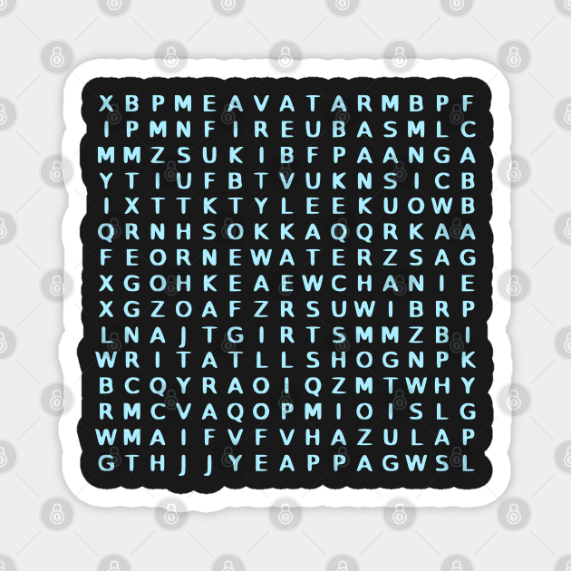 Avatar The Last Airbender Word Search Magnet by CoreyUnlimited