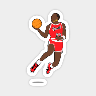 Michal Jordan Flying Vintage Magnet