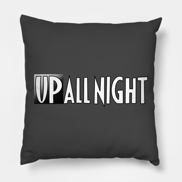 Black and white logo Pillow by Upallnight