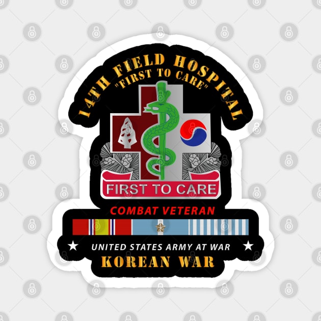 14th Field Hospital - Korean War w KOREA War SVC Magnet by twix123844