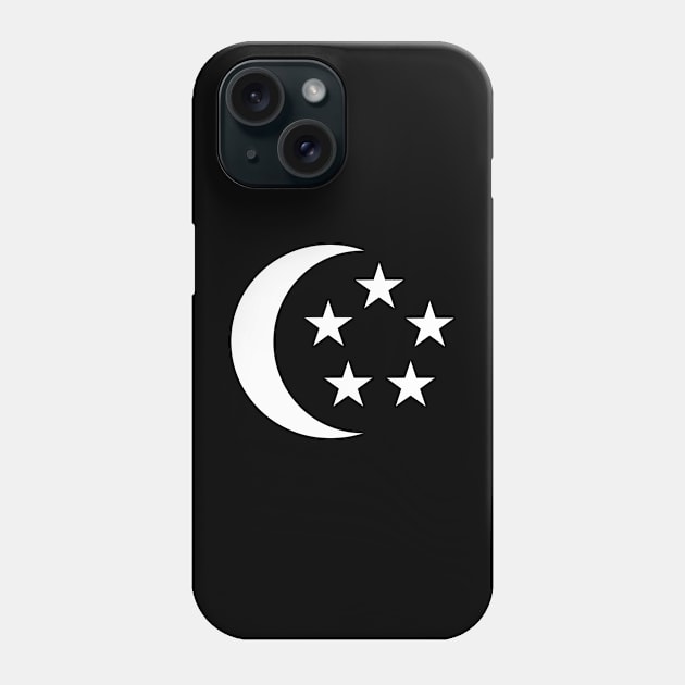 Singapore Moon Stars Phone Case by Historia