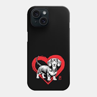 I Love My Dachshund - I Love my dog - Joyful dog Phone Case